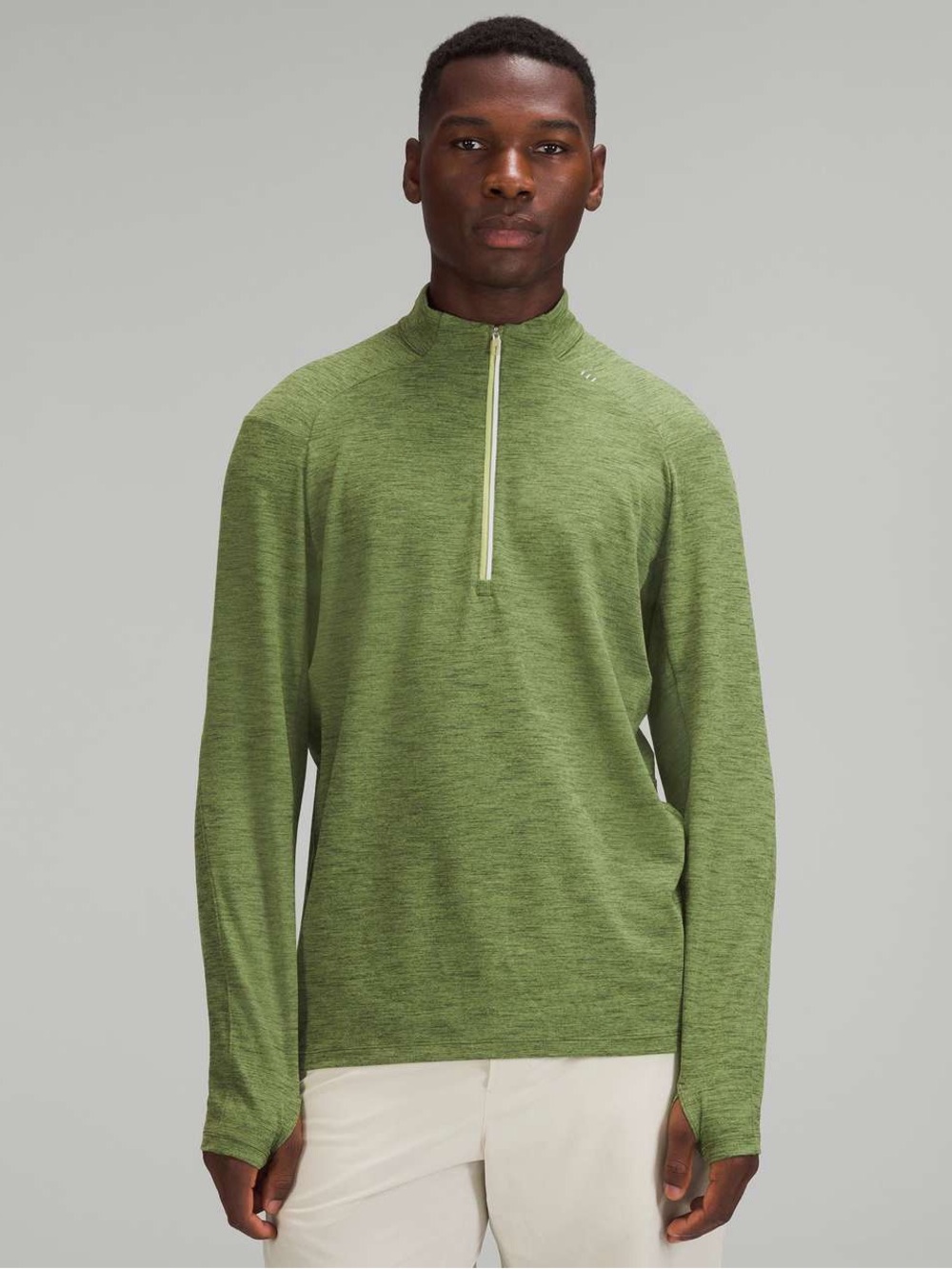 Lululemon Surge Warm Half-Zip -
Tri Colour Rulu Wasabi Faded Zap